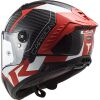 LS2 FF805 THUNDER CARBON-6K RACING1 helma červená/bílá vel.XXL