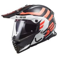 LS2 MX436 PIONEER EVO ADVENTURER helma černá/bílá