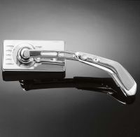 Motocyklové zrcátko Highway Hawk TECH GLIDE SQUARE, Pravá strana, nastavitelné, chrom (1ks)