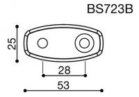 Montážní adaptér BS723B pro zpětná zrcátka RIZOMA do kapotáže - pro motocykly KAWASAKI, černý