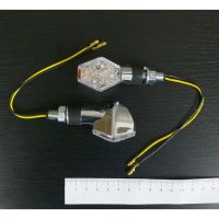 Moto blinkry Highway Hawk HEXAGON s krátkou nožičkou, LED, E-mark, chrom (2ks)