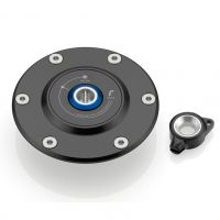 Víčko nádrže Rizoma pro motocykly BMW, černé s modrým kroužkem