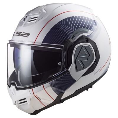 LS2 FF906 ADVANT COOPER překlápěcí helma bílá/modrá vel.S