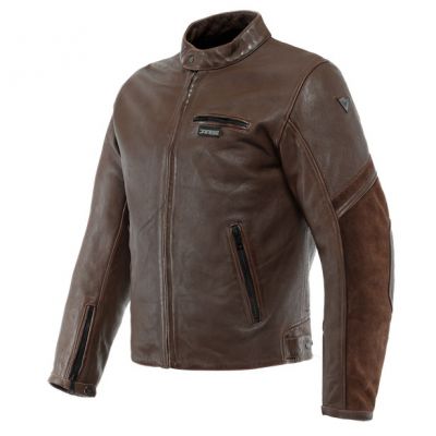 Dainese MERAK klasická kožená bunda hnědá vel.56