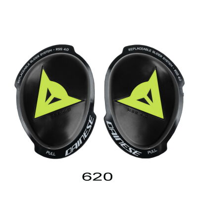 Dainese KNEE RSS 4.0 FULL KIT kompletní kolenní slidery černé/fluo-žluté