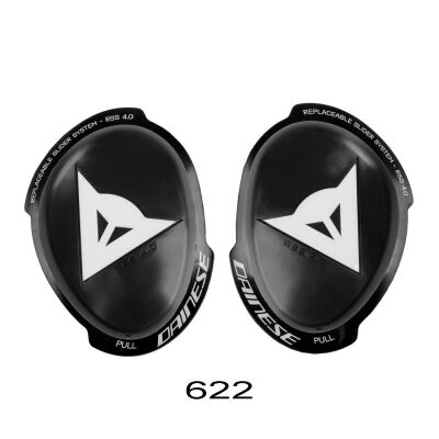Dainese KNEE RSS 4.0 FULL KIT kompletní kolenní slidery černé/bílé