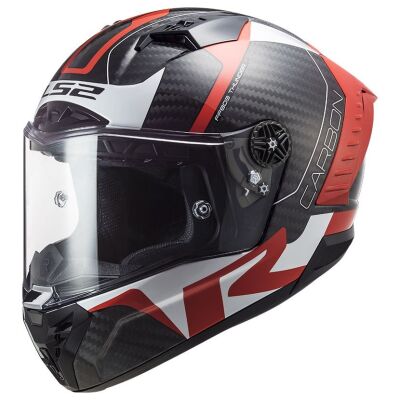 LS2 FF805 THUNDER CARBON-6K RACING1 helma červená/bílá