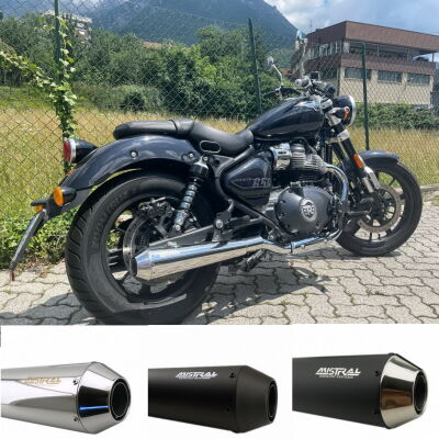Mistral RE Super Meteor 650 (E5) konické koncovky inox, černé/leštěné