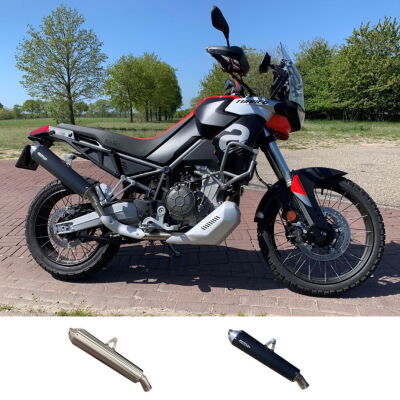Mistral Aprilia TUAREG 660 (E5) konická koncovka inox, matná-černá